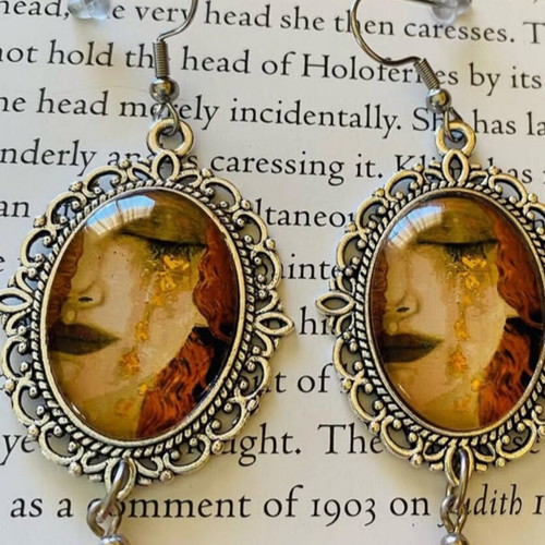 Gustav Klimt The Golden Tears Handmade Earrings Stainless Steel
