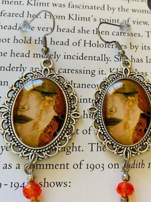 Gustav Klimt The Golden Tears Handmade Earrings Stainless Steel