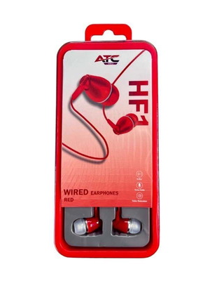 ATC-HFr1 Wired Handsfree Earphones 3.5mm Red made to order