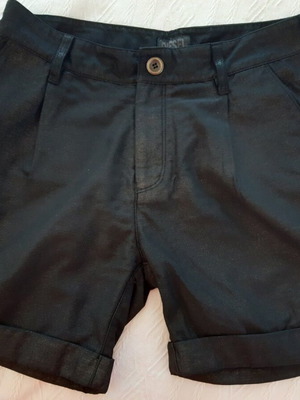 Diesel black short shorts, cotton and metallic thread, size 27