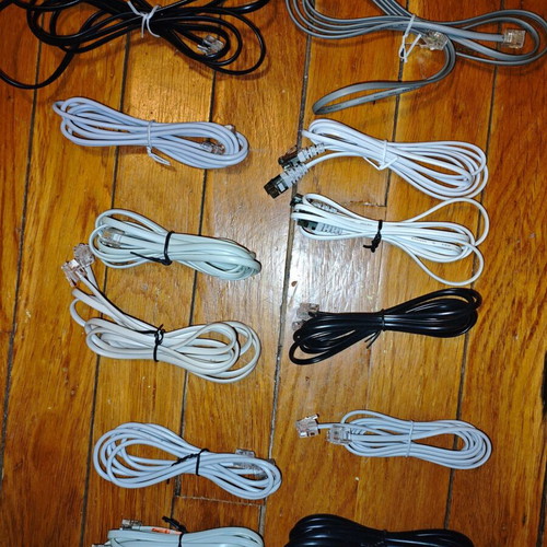 RJ11 telephone cables like new, pack of 12 pieces