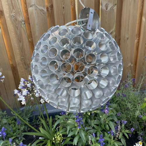 Aluminium Space Age design pendant lamp, 30 cm