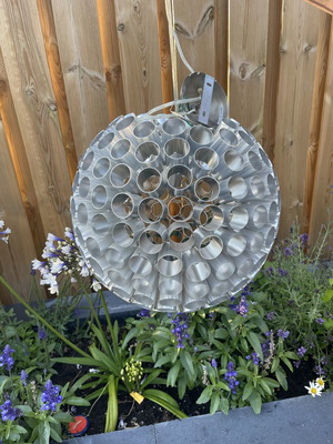 Aluminium Space Age design pendant lamp, 30 cm