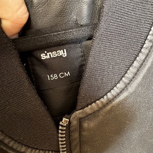 Bomber jacket Sinsay black faux leather new