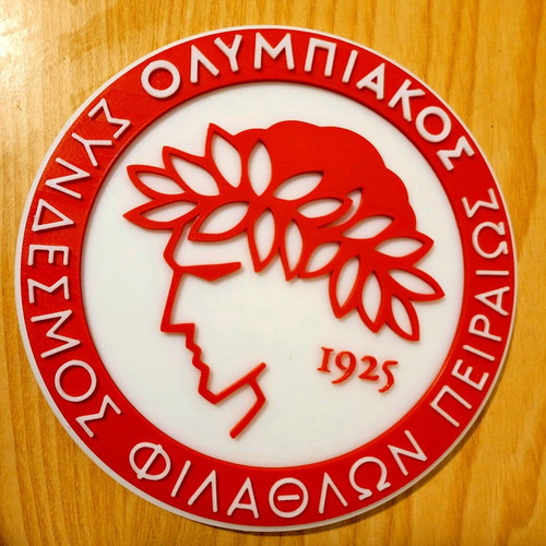 Σήμα Ολυμπιακού 3D καινούργιο, διάμετρος 17cm