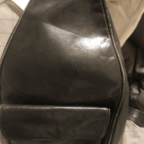 Elmani leather bagpack backpack used with minimal visible wear