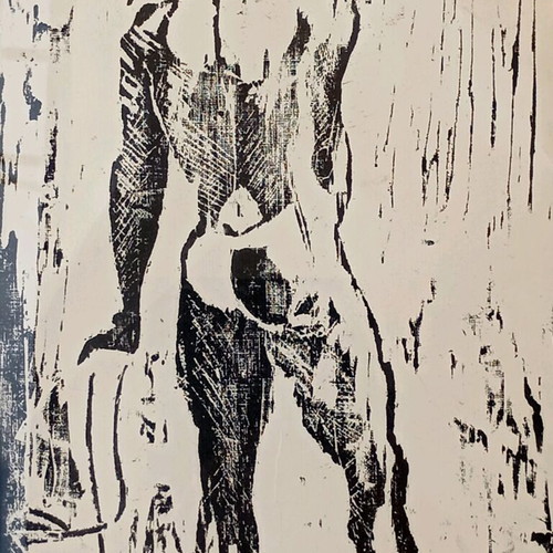 Woodcuts like new, pack of 2, possibly linoleum