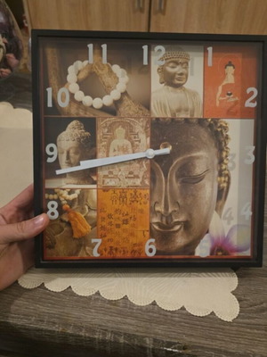 Buddha Zen Edition wall clock square, like new