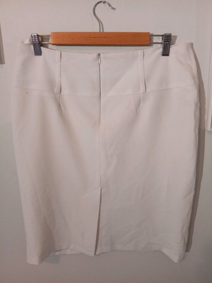 Pencil skirt white used, size L/XL