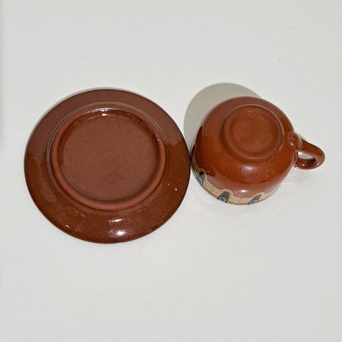 Coffee set ceramic cups and saucers 11 pcs new