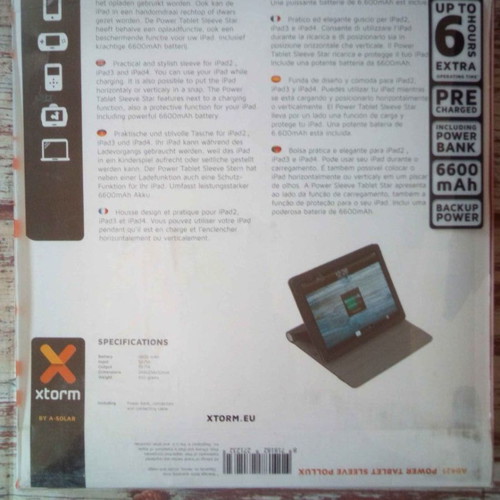 Xtorm Pollux Power Tablet Sleeve for iPad 2/3/4 new
