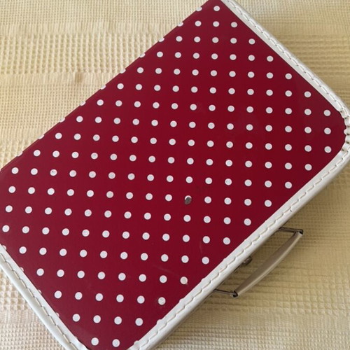 Polka Dot Red Storage Case used for Crafts and Toys