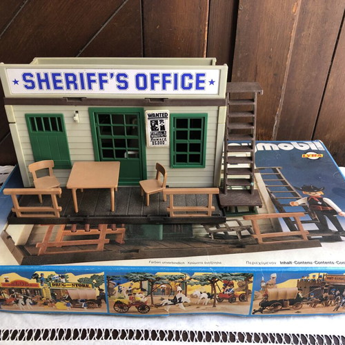 Vintage Playmobil 3423 Western Sheriff's Office used with box and foam