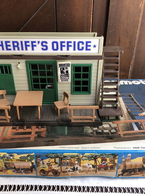 Vintage Playmobil 3423 Western Sheriff's Office used with box and foam