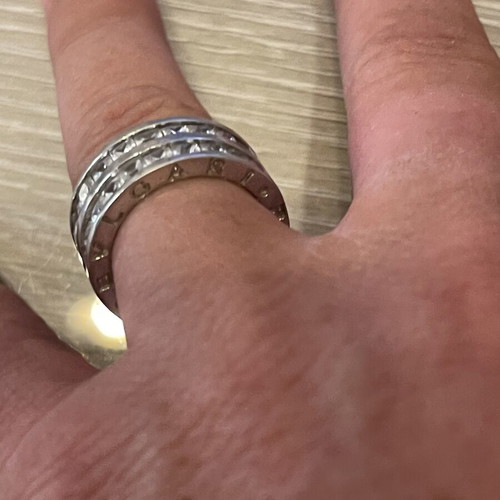 925 silver double ring, size 54