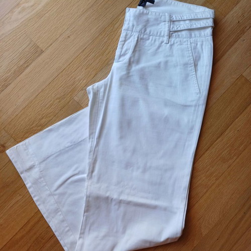 Zara white pants used, straight cut, flare, size EUR36