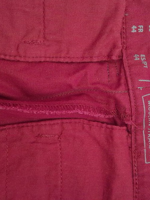 Chino pants like new, burgundy, size M
