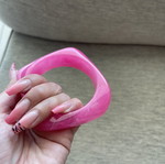 Pink Acrylic Statement Bangle Bracelet
