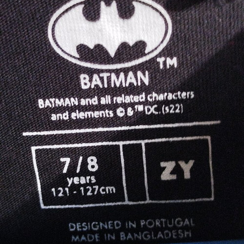 Zippy Batman T-shirt new, black, cotton, size 122 cm