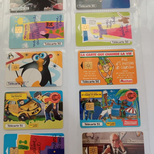 International phone card collection used, 52 cards from 90s-00s