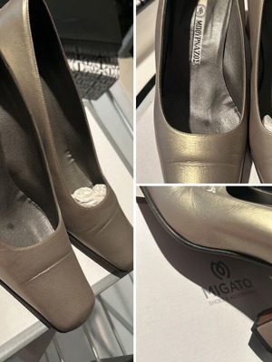 Heels like new, vintage style, size 38.5