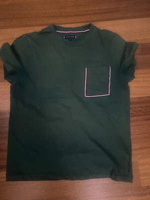 Tommy Hilfiger T-shirt used, green, size L, repaired seam