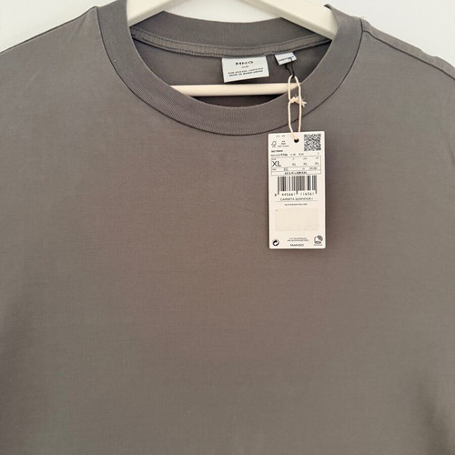 T-shirt 100% βαμβάκι regular fit γκρι μέγεθος XL καινούργιο