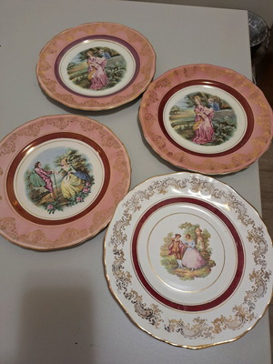 Κεραμικά διακοσμητικά πιάτα μεταχειρισμένα, πακέτο 4