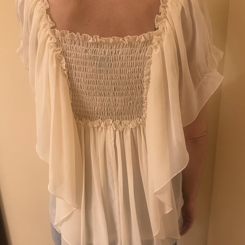Victoria's Secret Vintage Boho Blouse Fairy Sheer Top XS like new