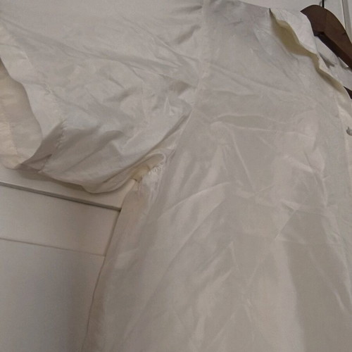 Silk women's shirt used, size large, ecru color
