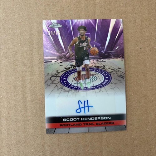 Topps Chrome Scoot Henderson Autograph Card /75 like new