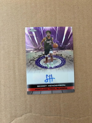 Topps Chrome Scoot Henderson κάρτα με αυτόγραφο /75 σαν καινούργιο