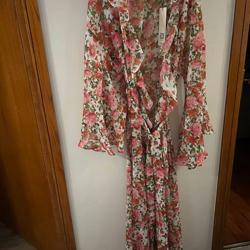 Vassia Kostara kimono dress one size new, floral multicolor