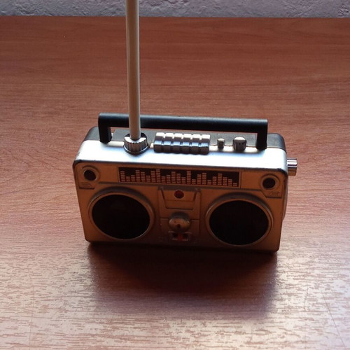 Miniature radio cassette player collectible plastic used, 1990s