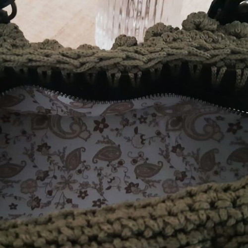 Cypress Elegance Shoulder Bag Handmade Knitted New Green
