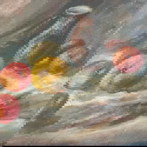 Έργο τέχνης Δ. Λίτσα μεταχειρισμένο, νεκρή φύση σε κορνίζα