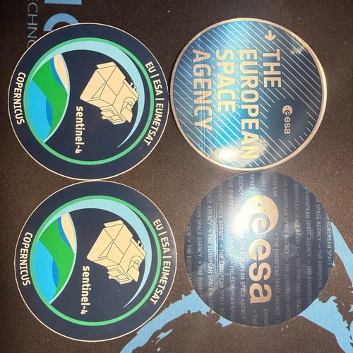 Sentinel-4 ESA collectible stickers new, 2 pieces