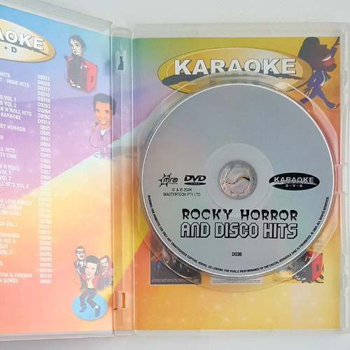 Karaoke DVD Rocky Horror & Disco Hits like new