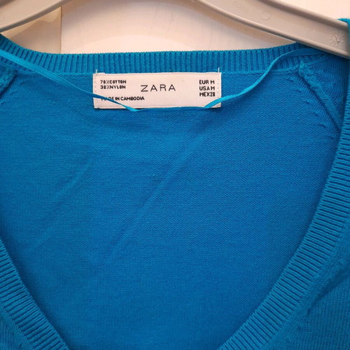 Zara blue pullover like new, size M