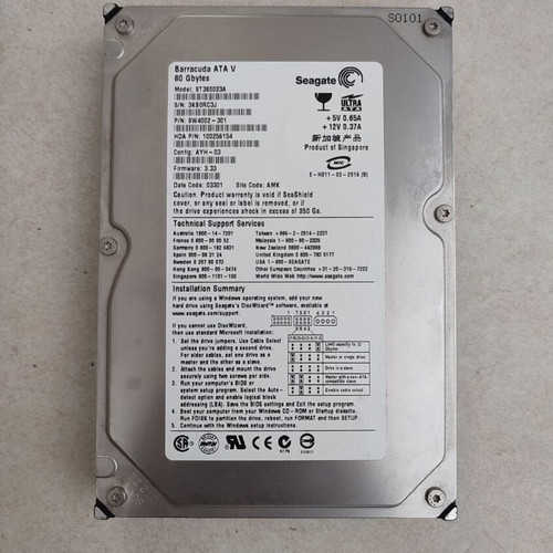 Barracuda ATA V 80GB IDE ATA-100 7200RPM used