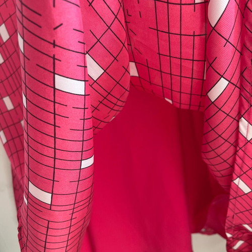 Darling L dress new pink with geometric patterns