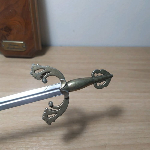 Decorative wall miniature sword used