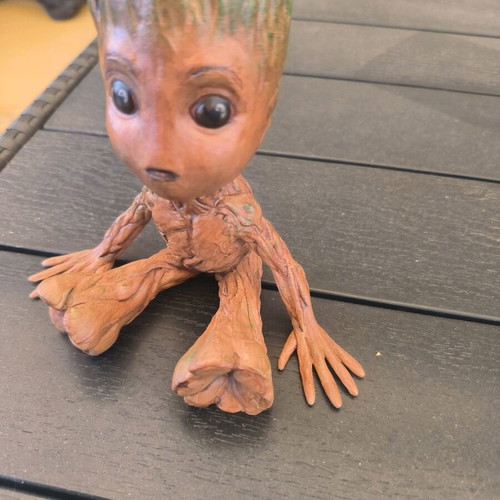 Groot figure like new, 3D printed and hand painted