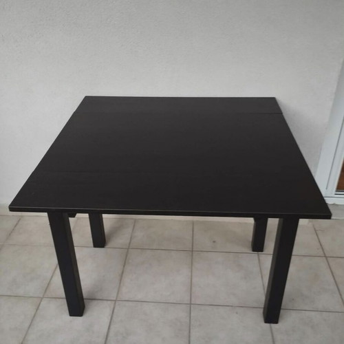 Ikea Bjursta Small Extendable Dining Table used, black brown