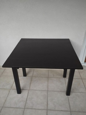 Ikea Bjursta Small Extendable Dining Table used, black brown