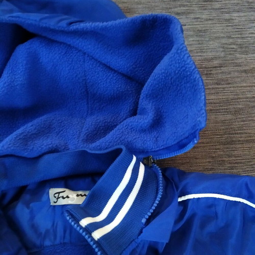 Children's jacket 2-3 years like new, fleece lined, white and blue