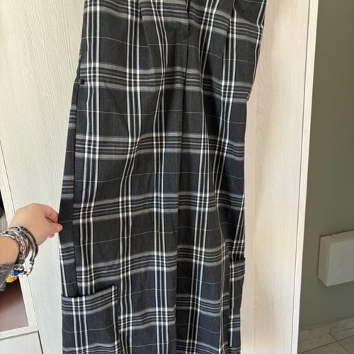 Bershka checked pants like new with pockets size M