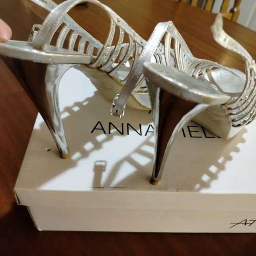 Anna Field silver sandals like new, size 40, 12 cm heel