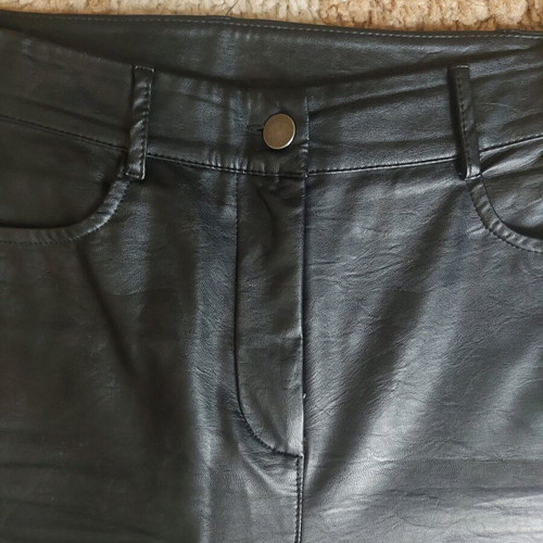 Regalinas leather-look pants black wide like new