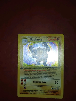 Pokémon TCG Machamp Base Set 8/102 Holo 1η Έκδοση σπάνια μεταχειρισμένη